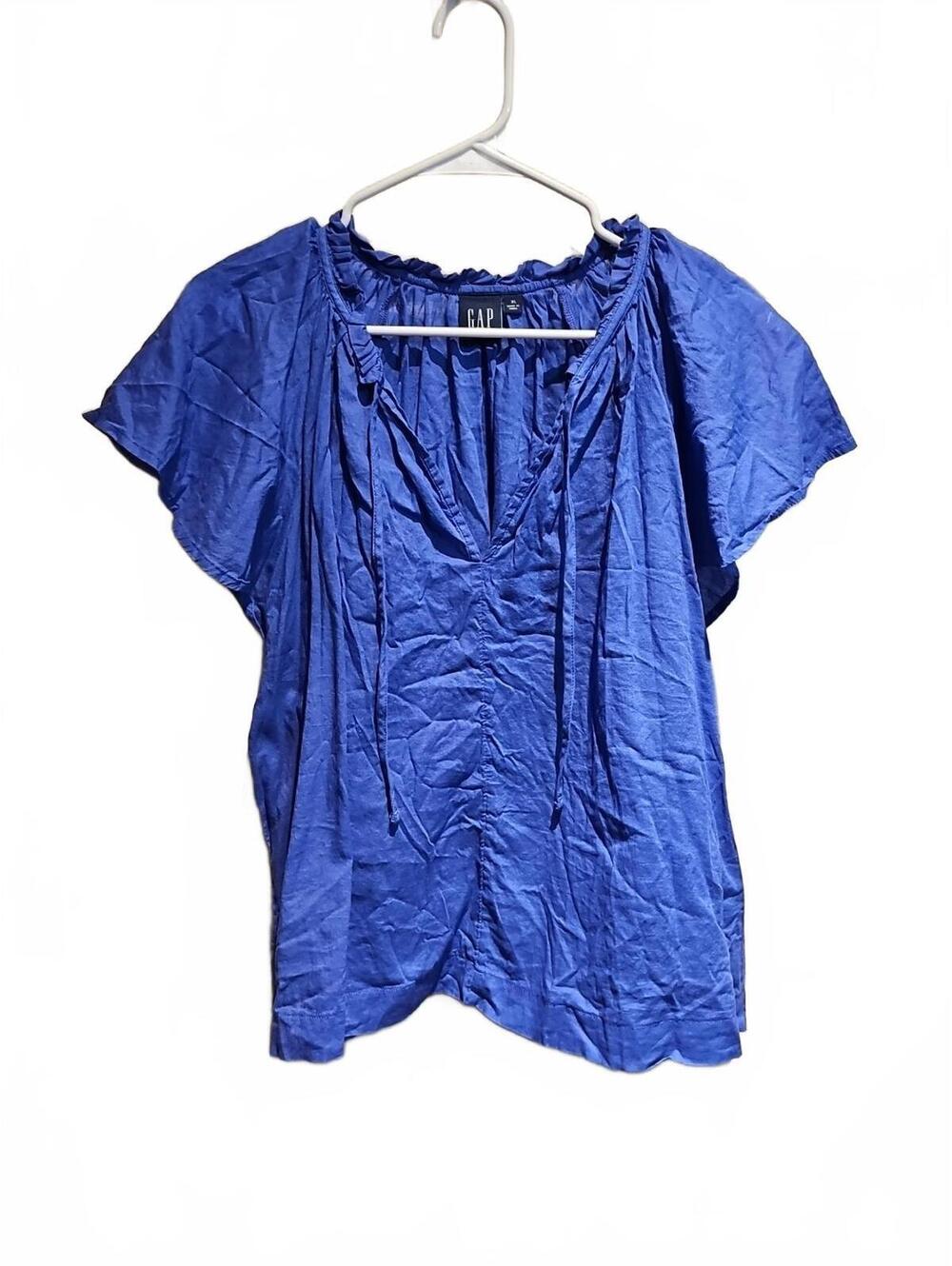 Gap Blouse In Blue Violet Color Sz XL 100% Cotton